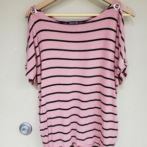 Olivia Blu Grommet Cold Shoulder Tunic